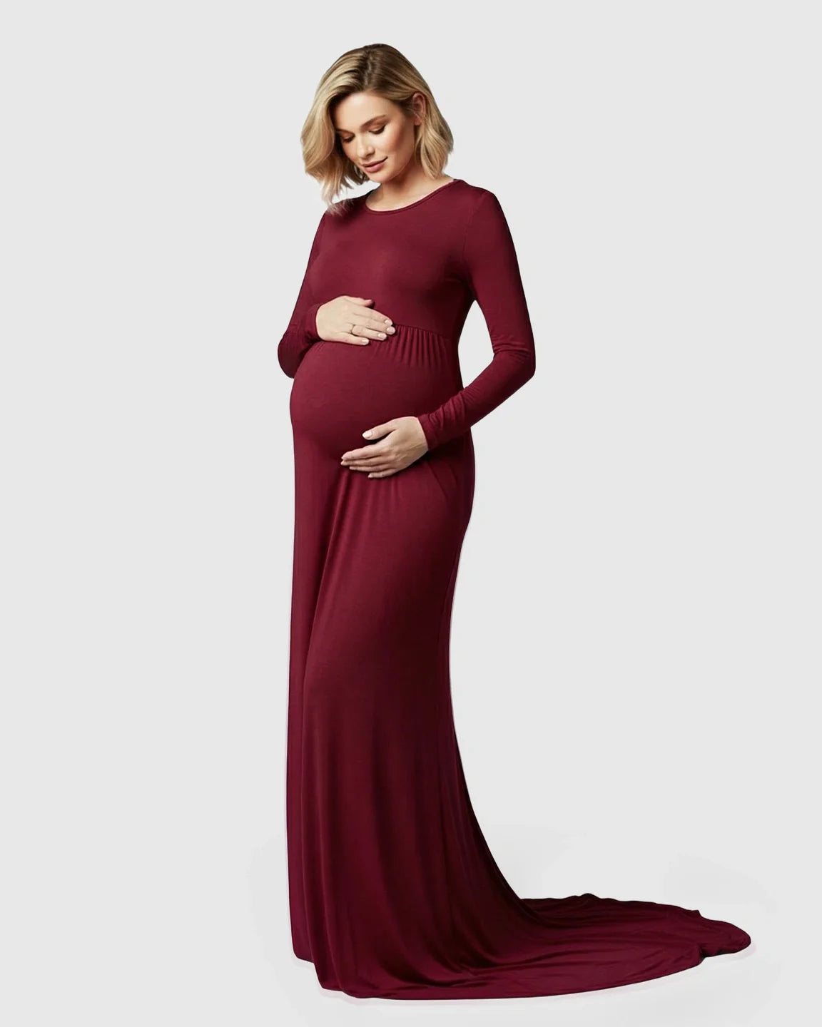 Bump Society – The Comfort Collection: Empire Waist Fitted Maternity Photoshoot Dress