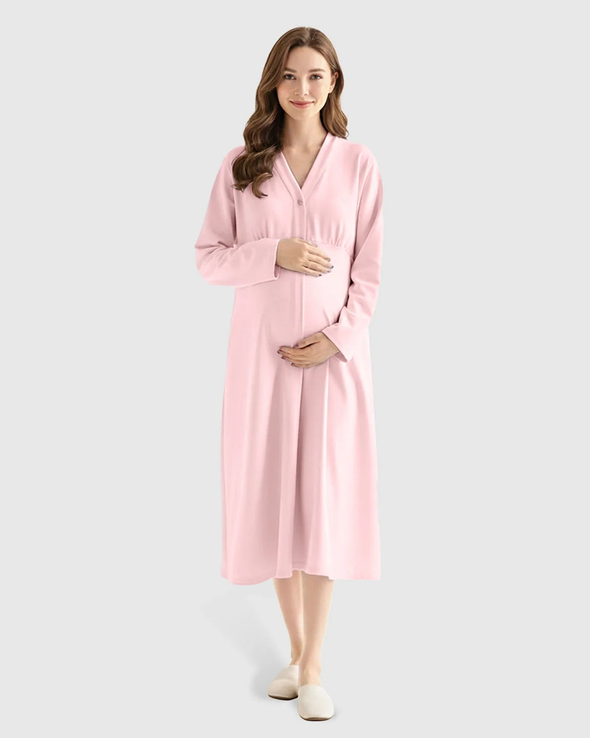 Bump Society – The Nursing Collection: Button Front Babydoll Nursing Dress