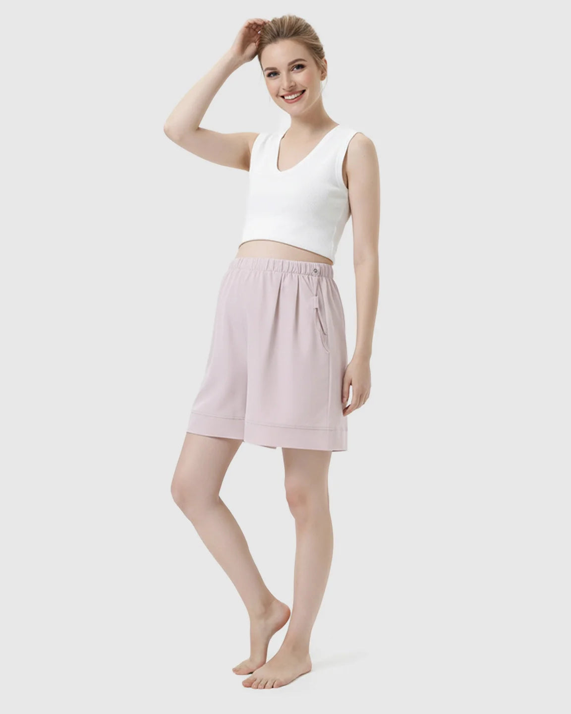 Bump Society – The Comfort Collection: Pocketed Side Drawstring Maternity Shorts