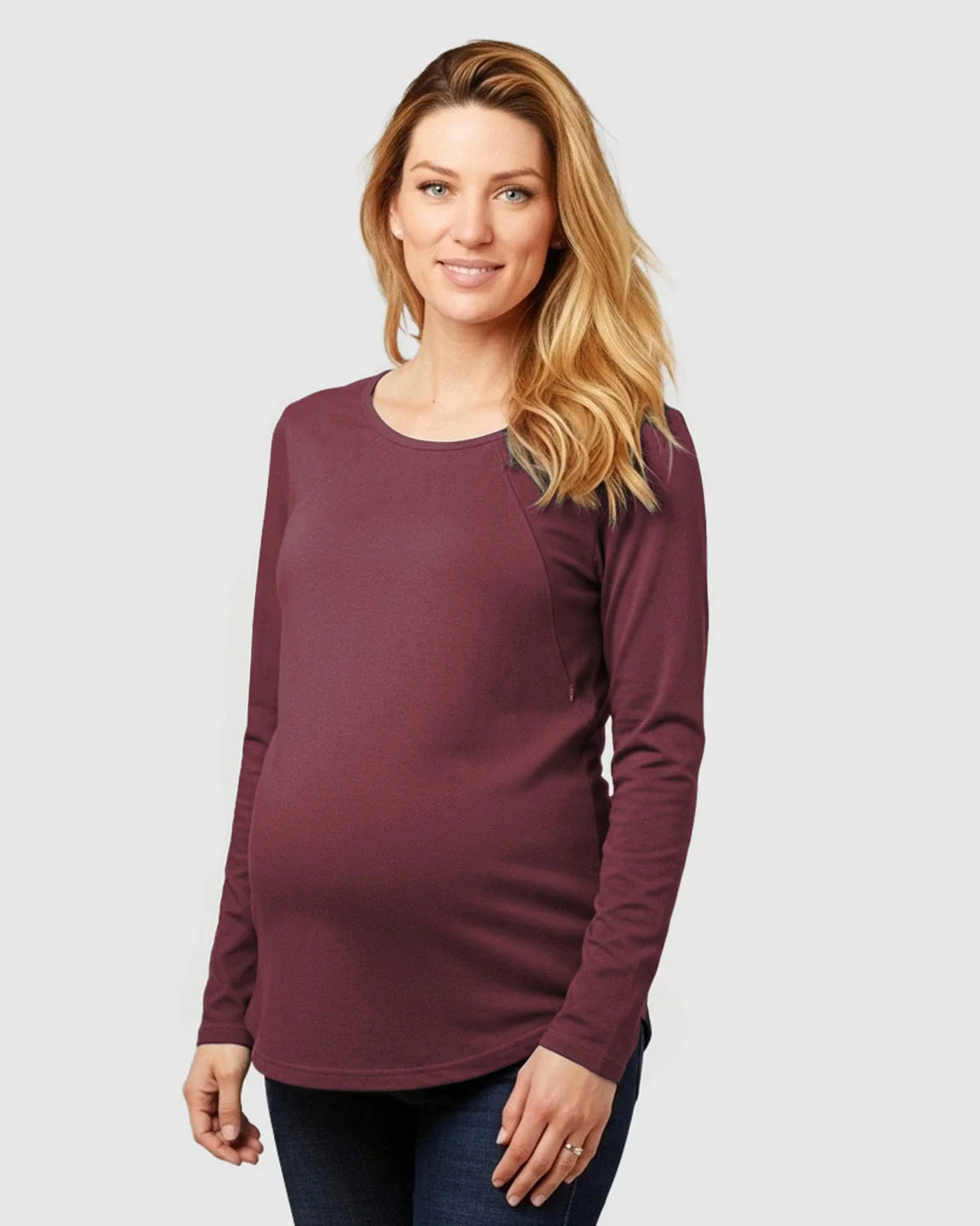 The Nursing Collection: Side-Zip Nursing Access Everyday Maternity Top