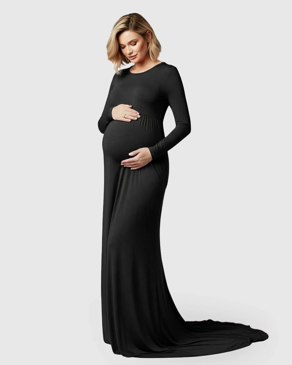 Bump Society – The Comfort Collection: Empire Waist Fitted Maternity Photoshoot Dress