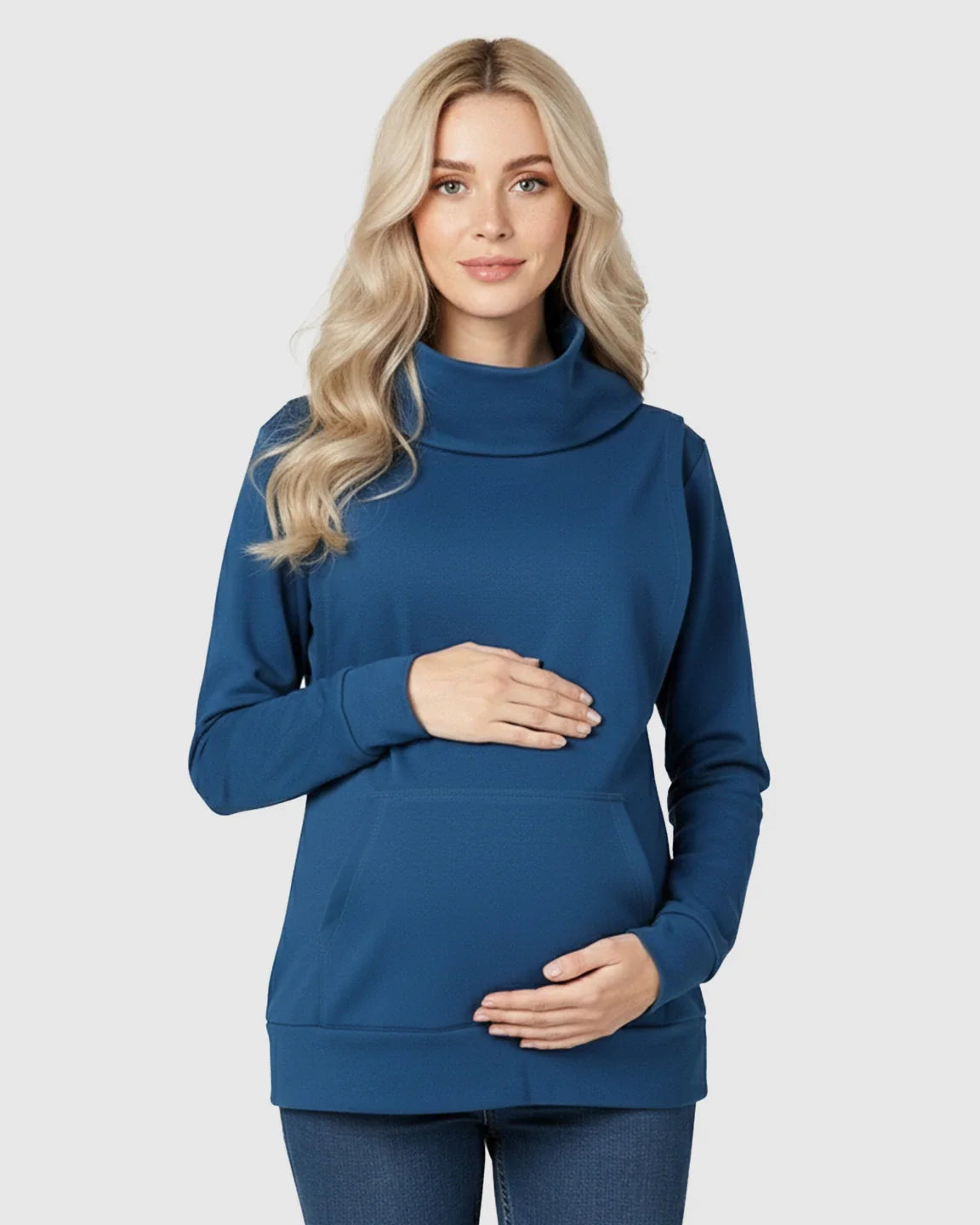 The Nursing Collection: High Cowl Neck Stylish Maternity Nursing Top