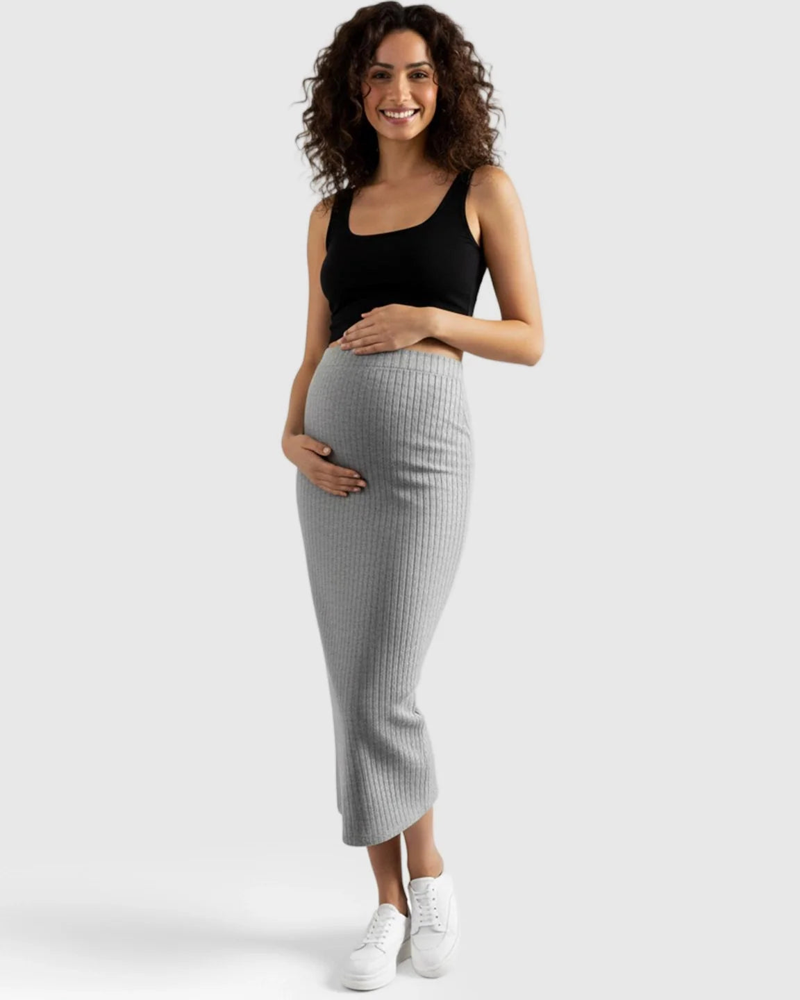 Bump Society – The Comfort Collection: Stretch Knitted High-Waist Maternity Skirt