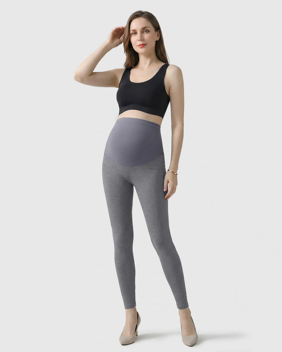 Bump Society – The Support Collection: High-Waist Belly Support Maternity Leggings