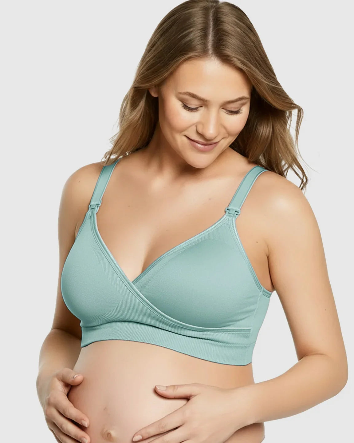Bump Society – The Nursing Collection: Seamless Front-Open Soft Stretch Nursing Bra