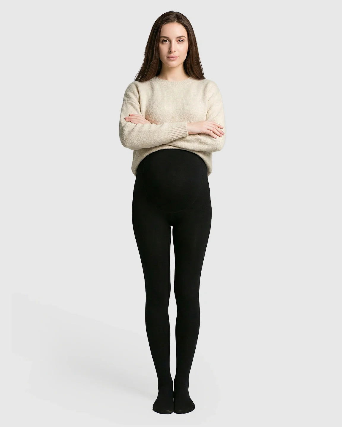 Bump Society – The Support Collection: High-Waist Belly Support Footless Design Maternity Leggings