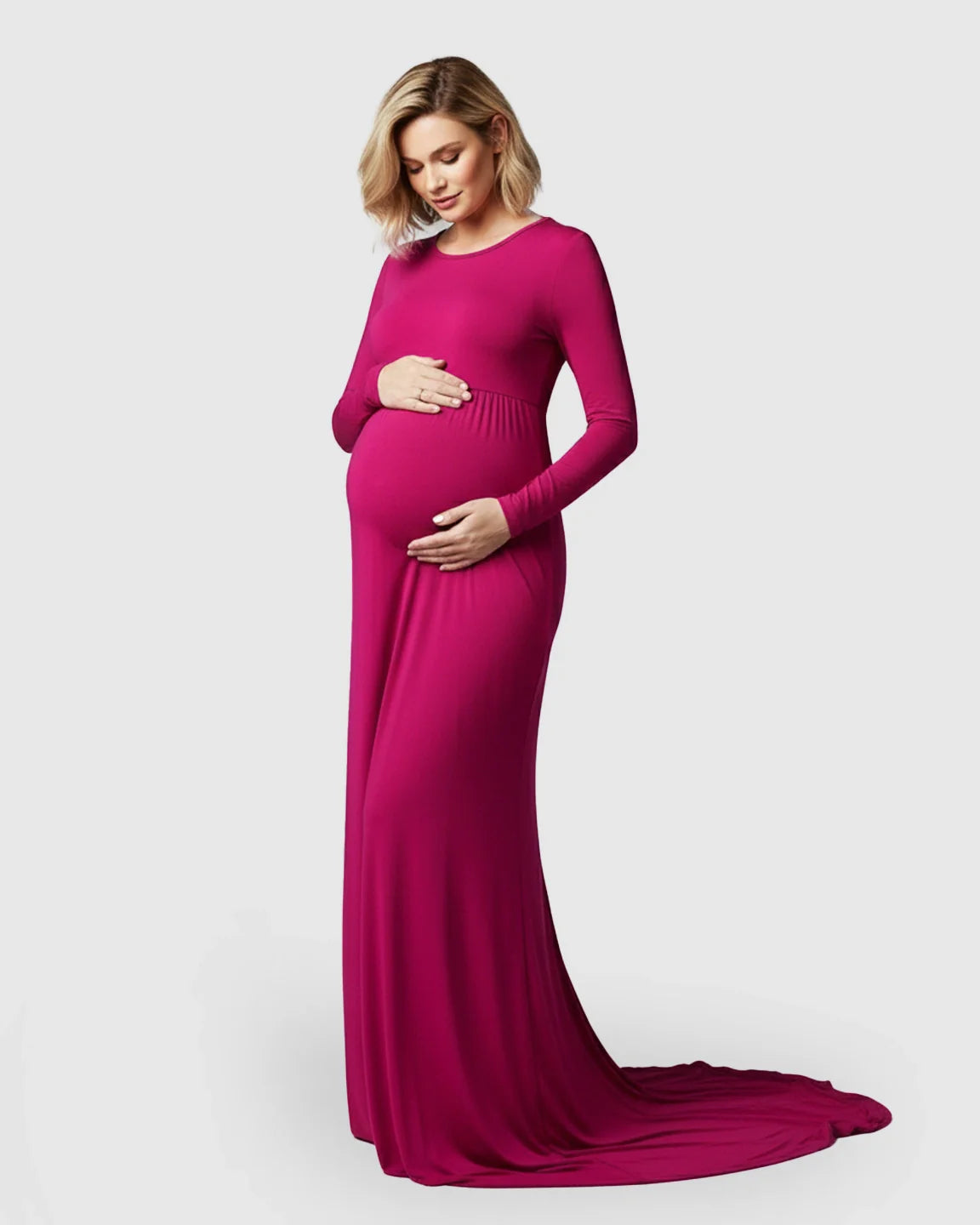 Bump Society – The Comfort Collection: Empire Waist Fitted Maternity Photoshoot Dress