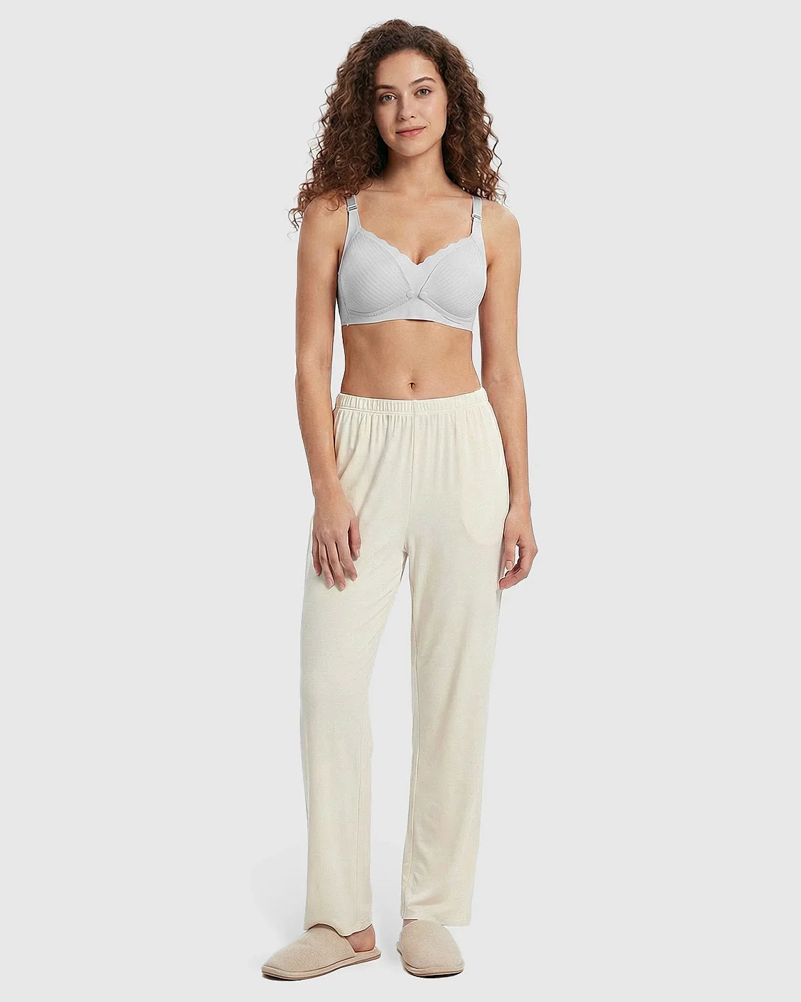 Bump Society – The Nursing Collection: Wire-Free Soft Lace Maternity Nursing Bra