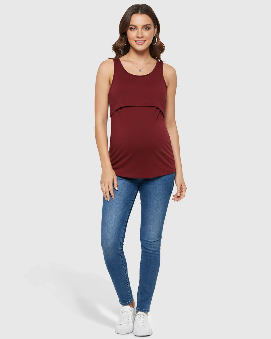 Bump Society – The Nursing Collection: Pull-Up Nursing Access Loose Fit Tank Top