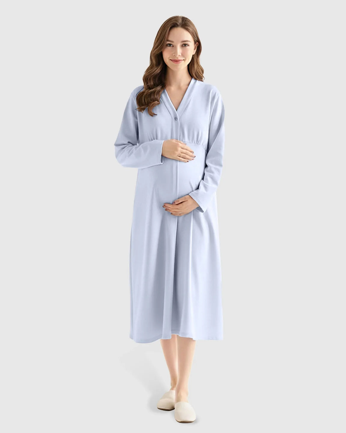 Bump Society – The Nursing Collection: Button Front Babydoll Nursing Dress
