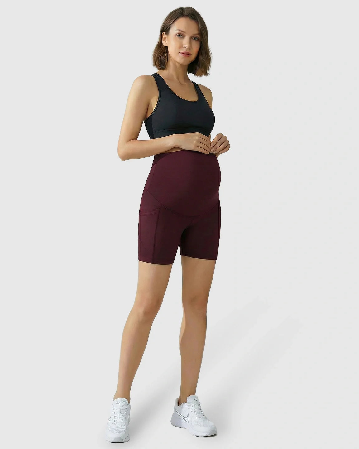 The Support Collection  High-Waist Supportive Maternity Shorts