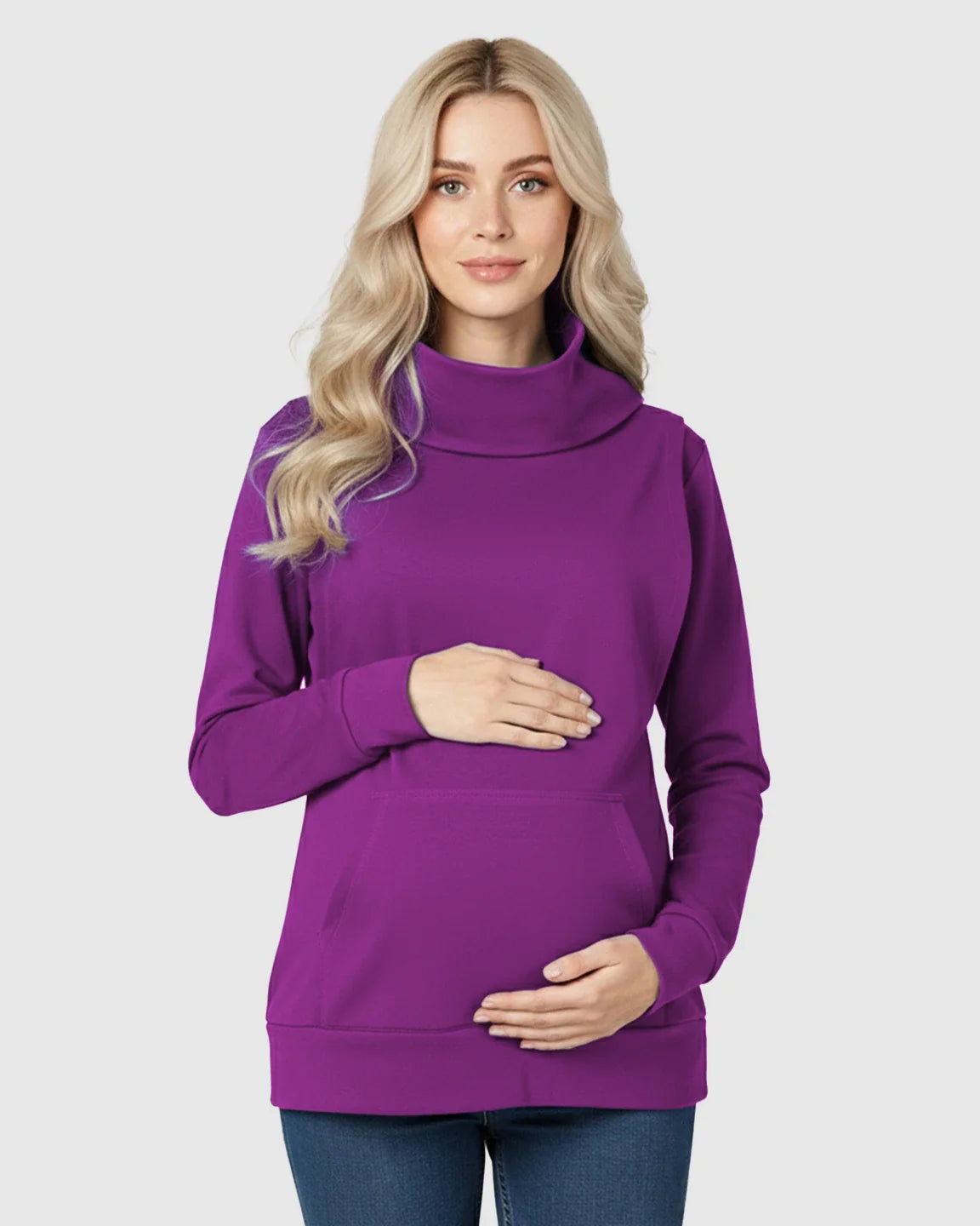 The Nursing Collection: High Cowl Neck Stylish Maternity Nursing Top