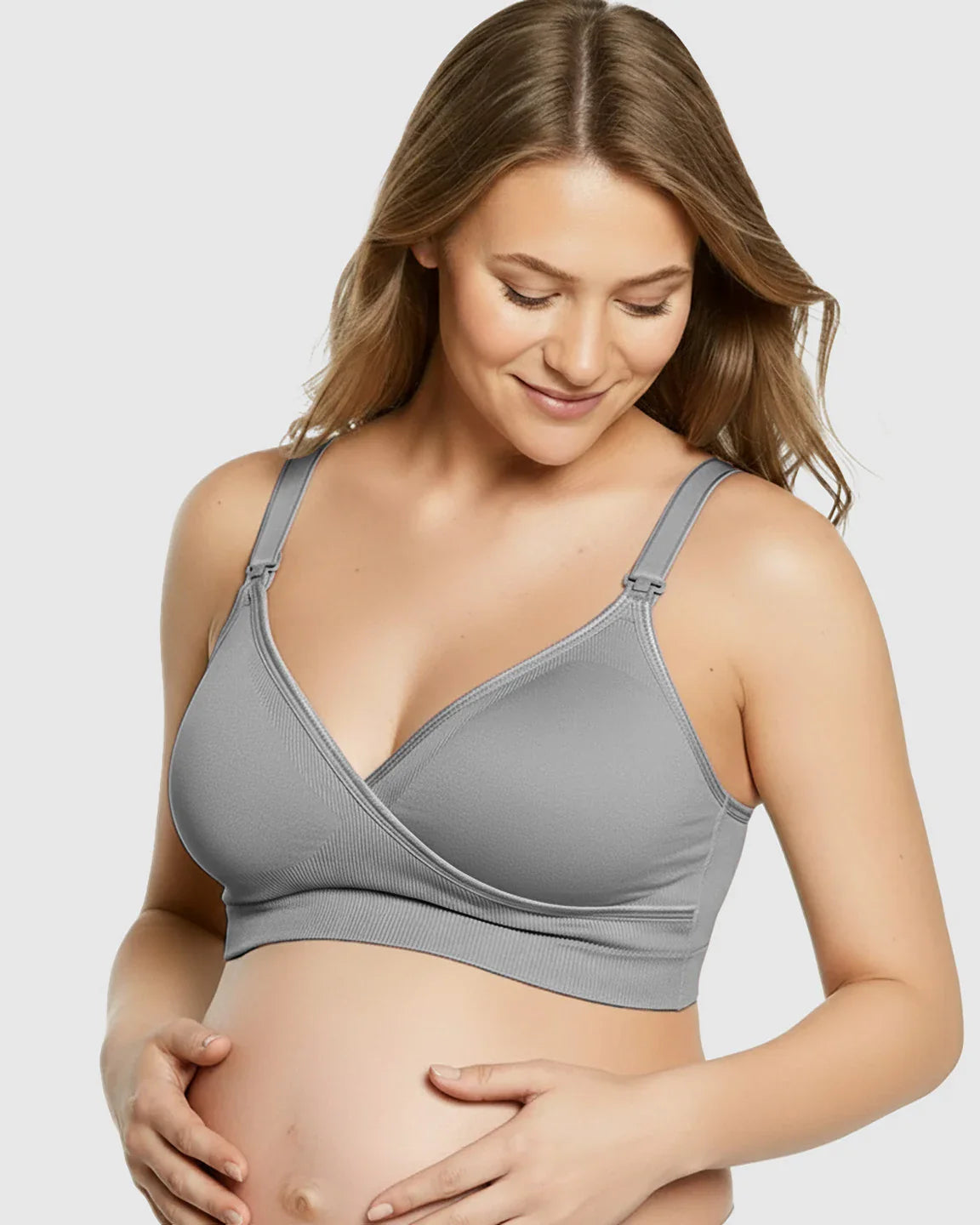 Bump Society – The Nursing Collection: Seamless Front-Open Soft Stretch Nursing Bra