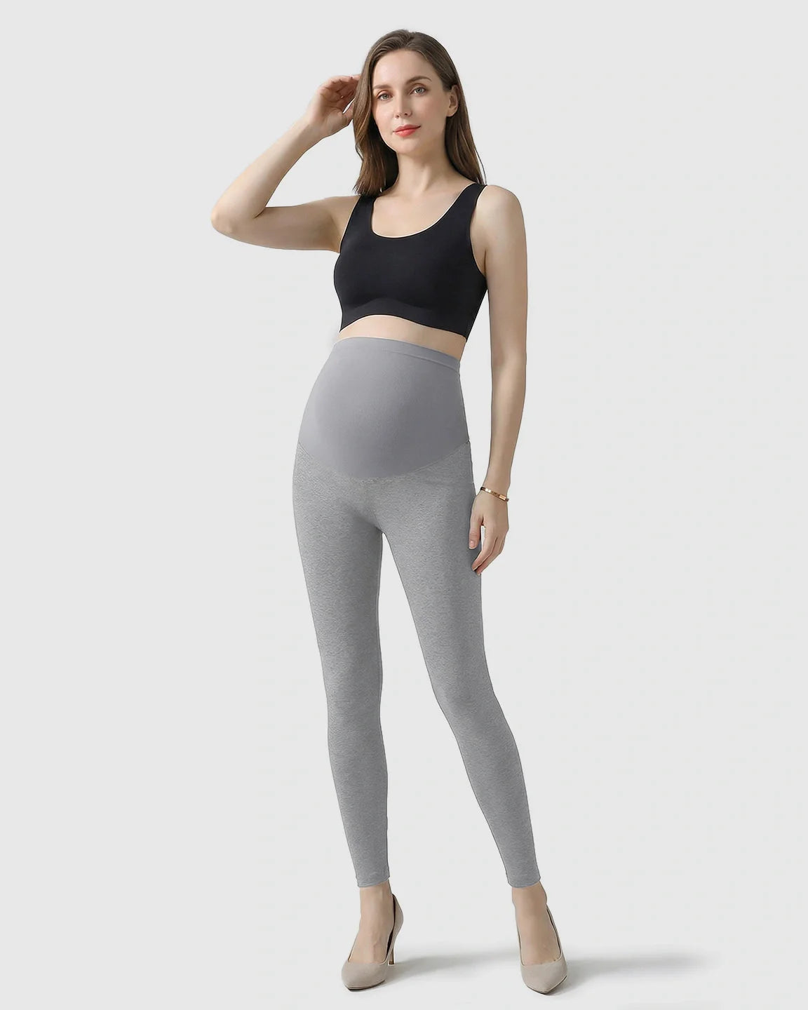 Bump Society – The Support Collection: High-Waist Belly Support Maternity Leggings