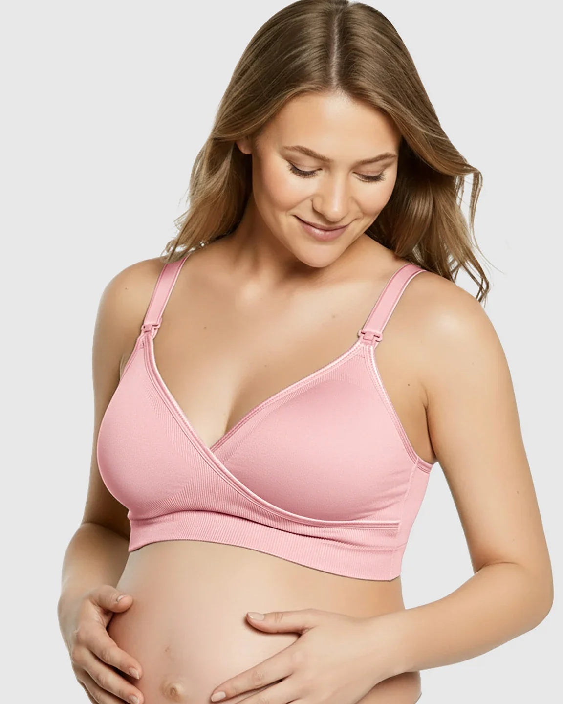 Bump Society – The Nursing Collection: Seamless Front-Open Soft Stretch Nursing Bra