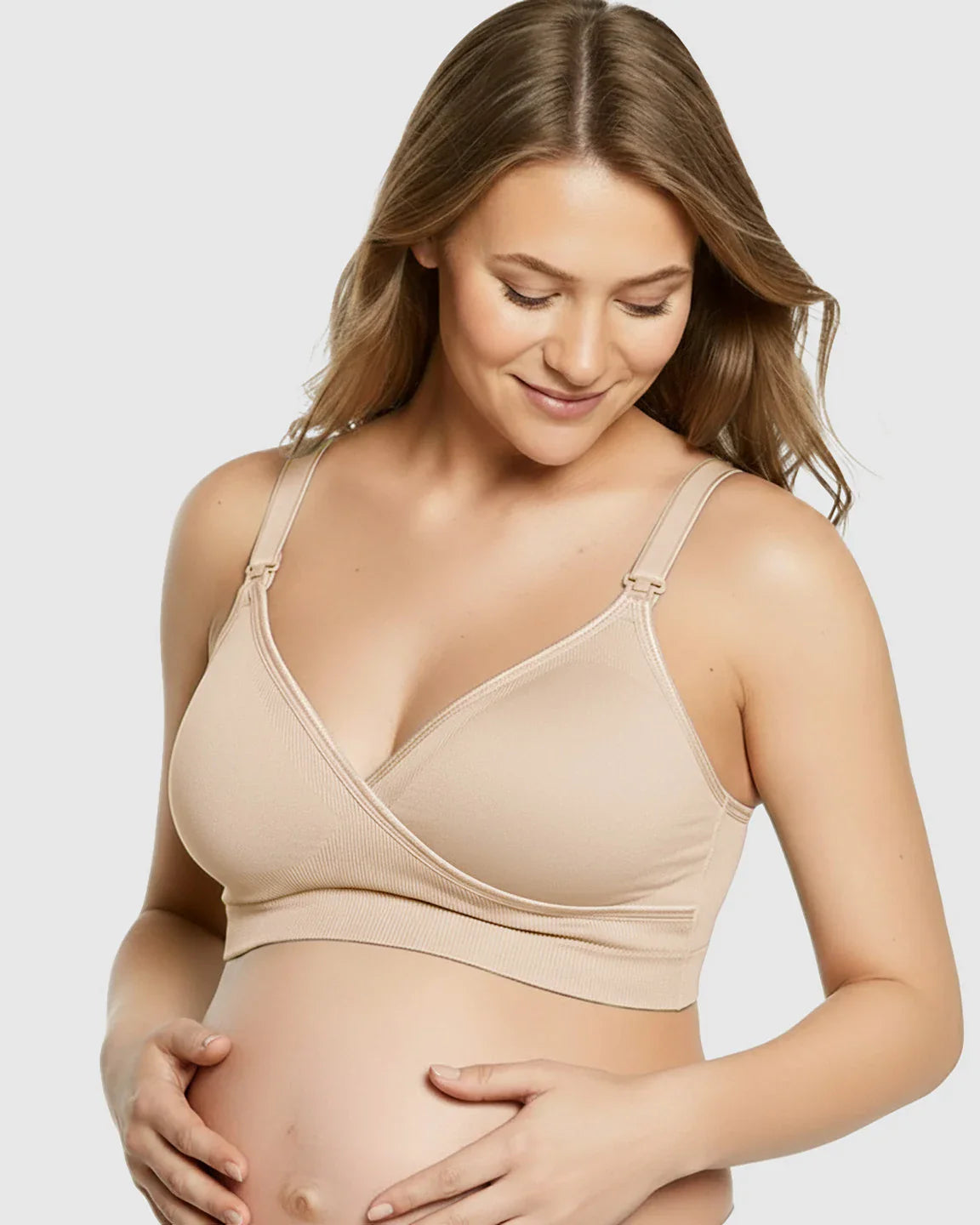 Bump Society – The Nursing Collection: Seamless Front-Open Soft Stretch Nursing Bra