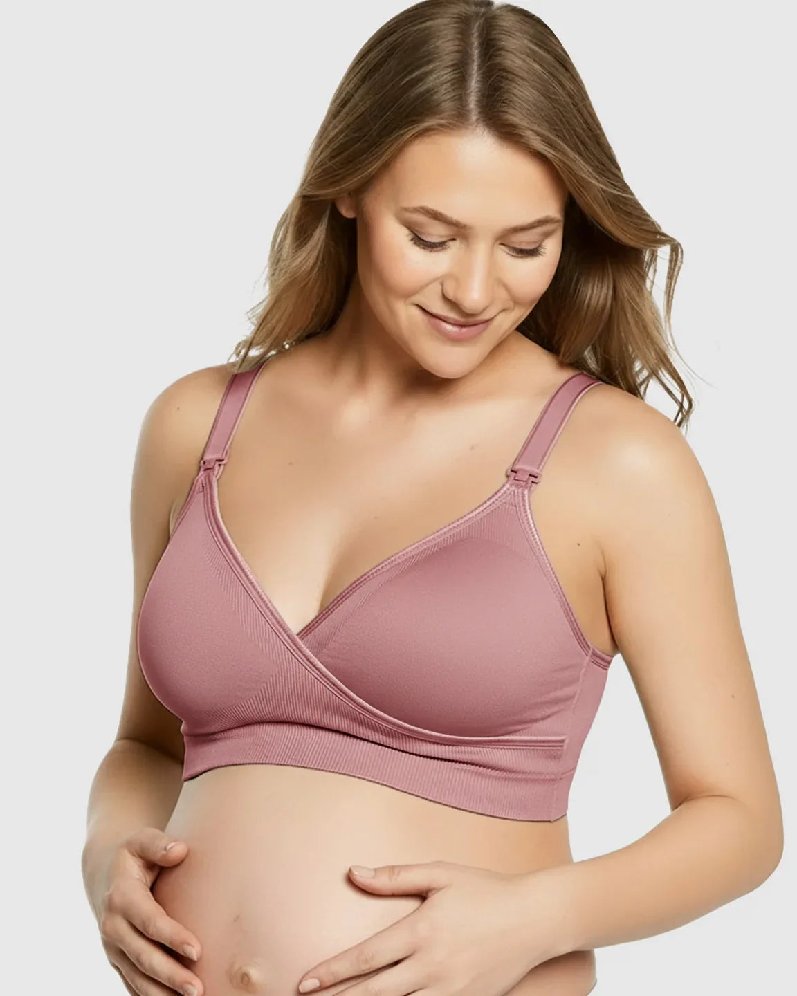 Bump Society – The Nursing Collection: Seamless Front-Open Soft Stretch Nursing Bra