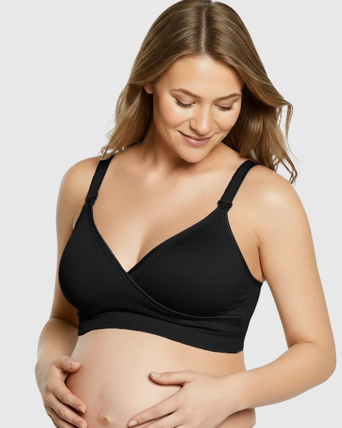 Bump Society – The Nursing Collection: Seamless Front-Open Soft Stretch Nursing Bra