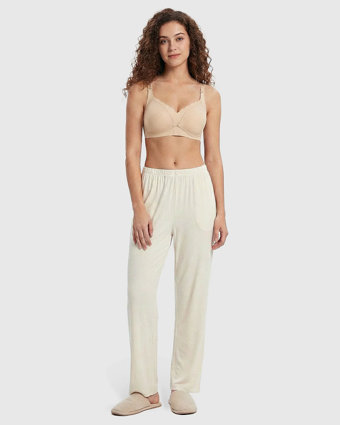 Bump Society – The Nursing Collection: Wire-Free Soft Lace Maternity Nursing Bra