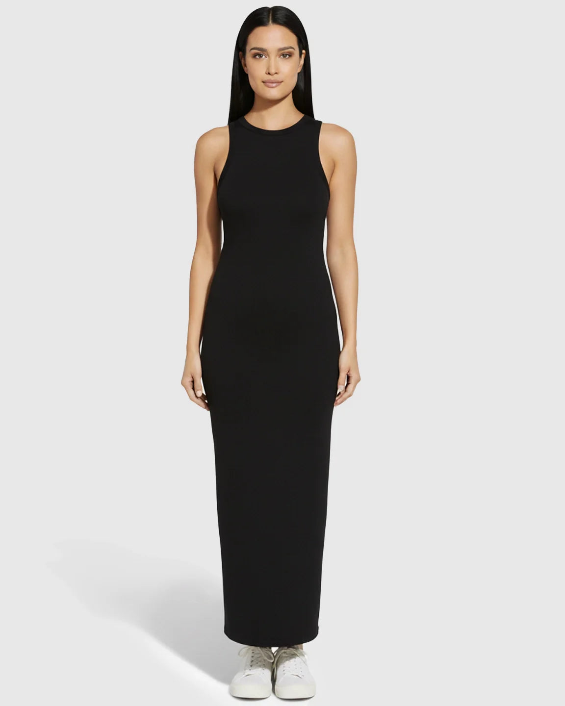 The Comfort Collection: Boat-Neck Bodycon Maternity Maxi Dress