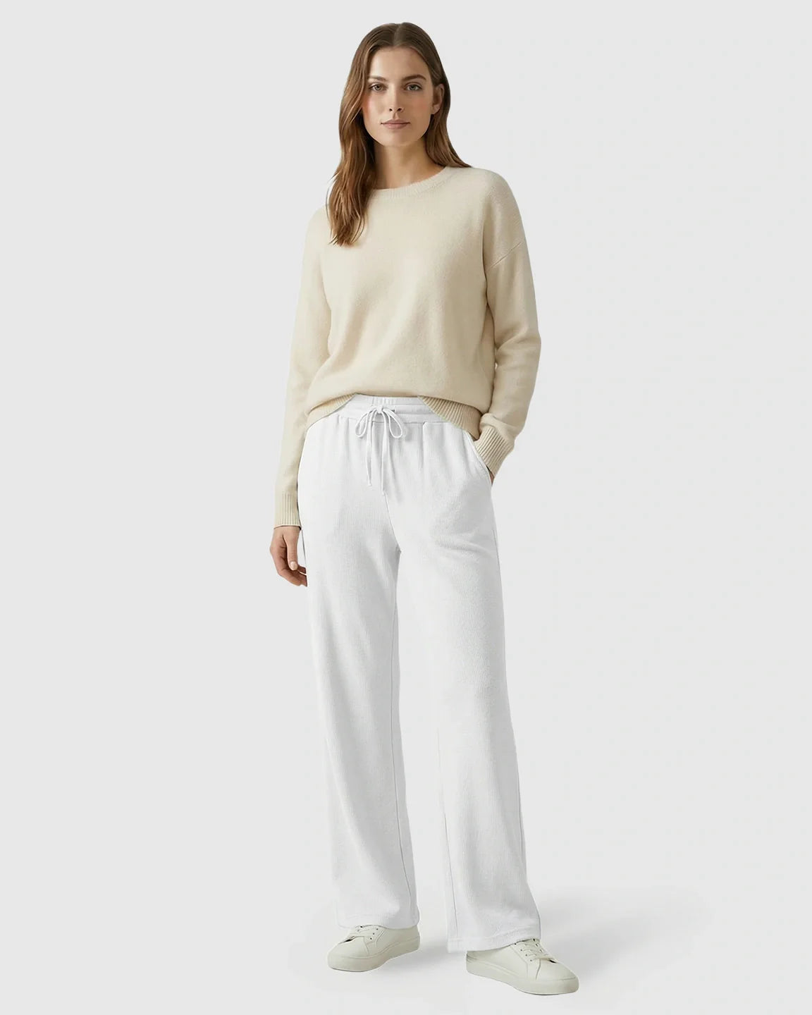 Bump Society – The Comfort Collection: Waffle Knit Wide-Leg Maternity Pants