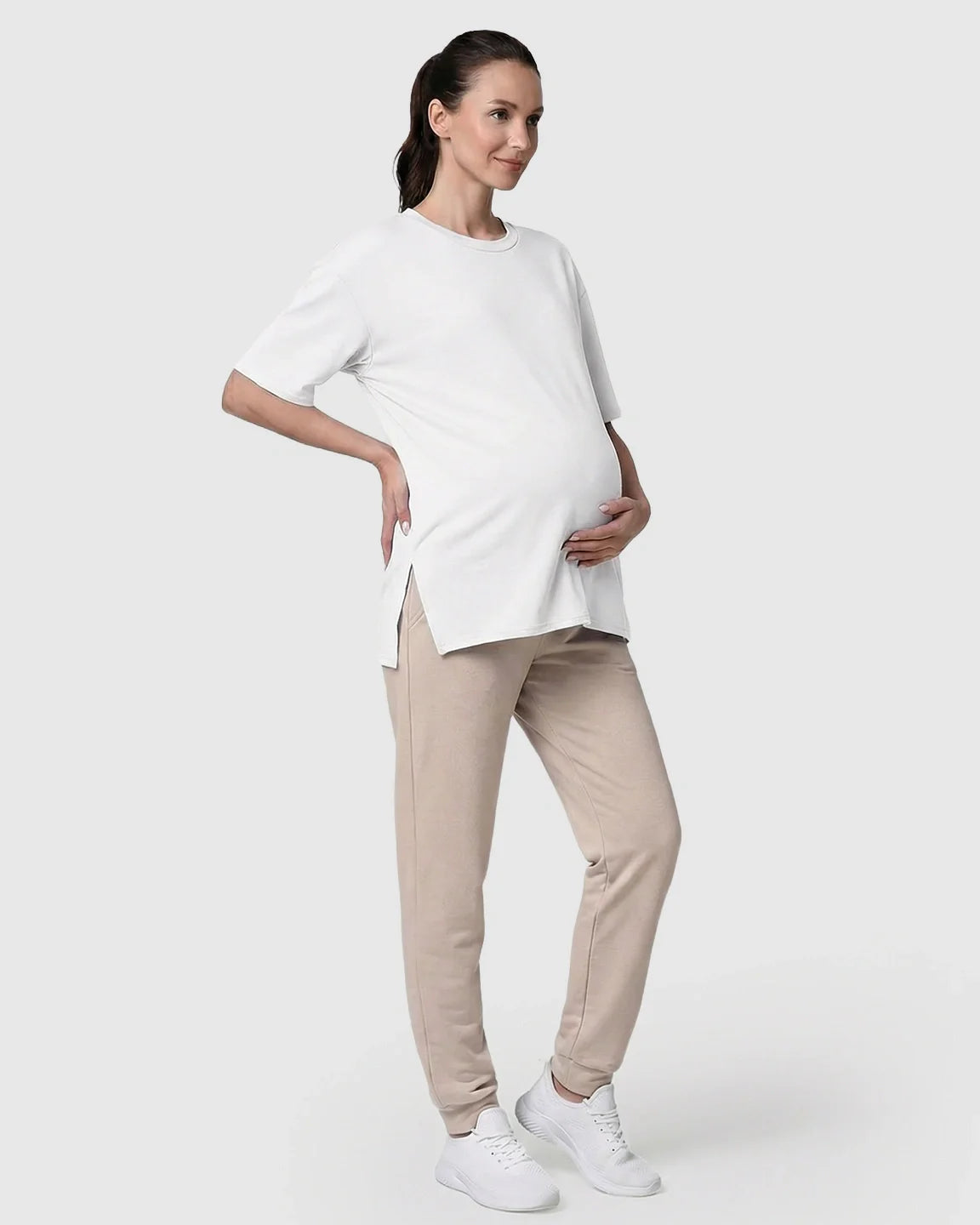 Bump Society – The Nursing Collection: Zipper Slits Casual Maternity Nursing T Shirt