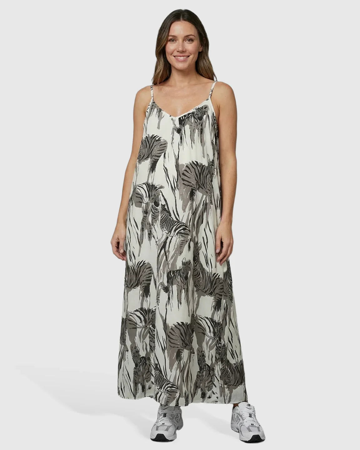 Bump Society – The Comfort Collection: Open-Back Pocketed Babydoll Maternity Maxi Dress
