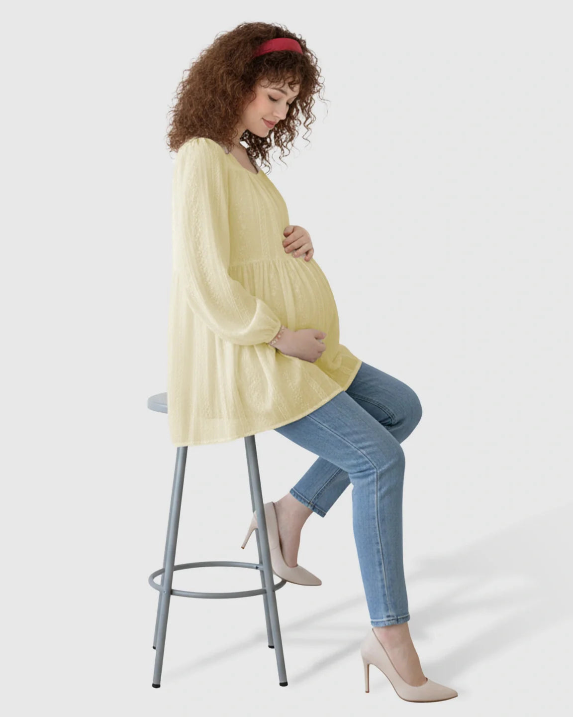 Bump Society – The Comfort Collection: Embroidered Texture Korean Style Maternity Tunic Top