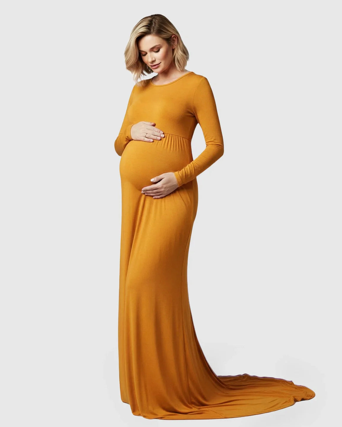 Bump Society – The Comfort Collection: Empire Waist Fitted Maternity Photoshoot Dress