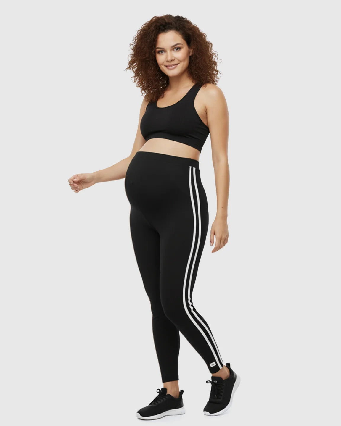 Bump Society – The Comfort Collection: Side Striped Sporty Maternity Leggings