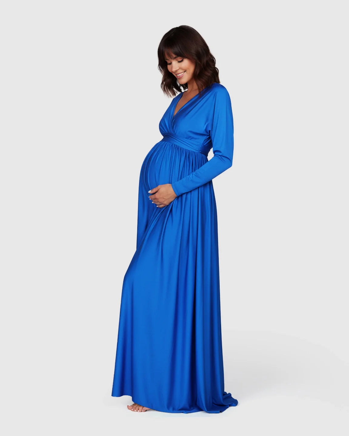 Bump Society – The Comfort Collection: Empire Waist Elegant Maternity Maxi Dress