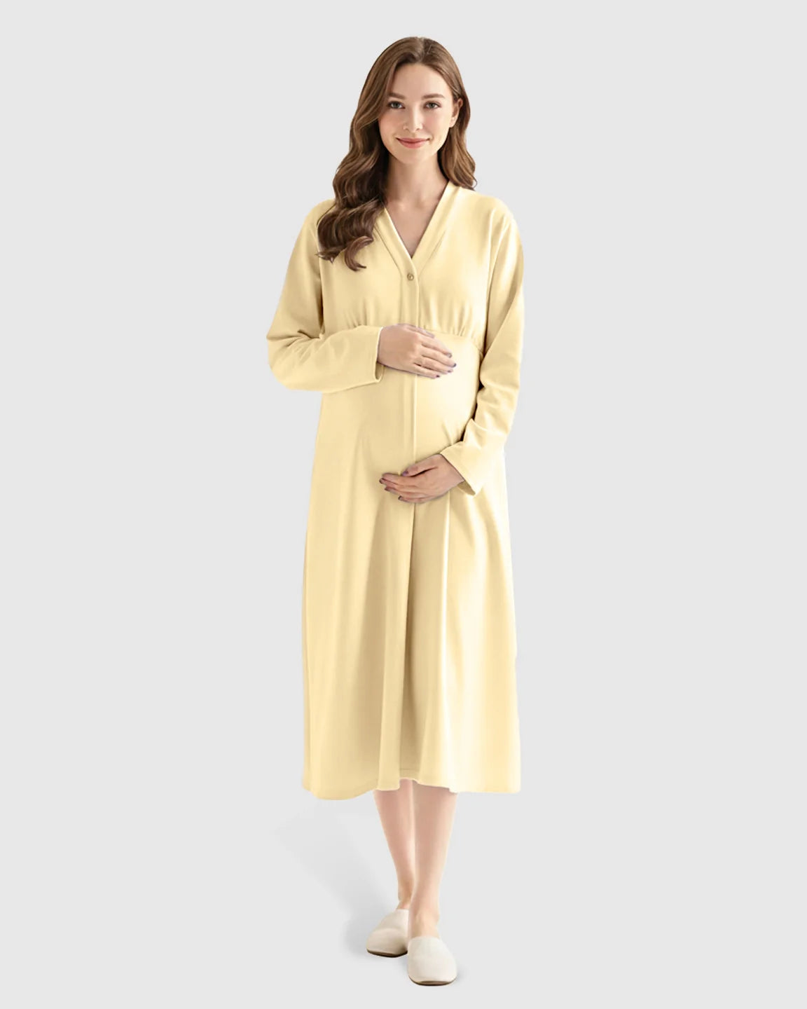 Bump Society – The Nursing Collection: Button Front Babydoll Nursing Dress