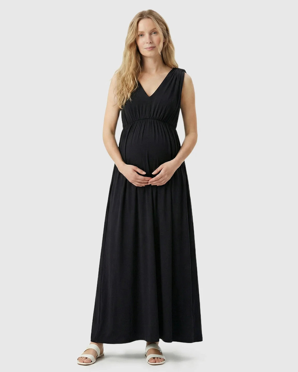 Bump Society – The Comfort Collection: Empire Waist Casual Maternity Maxi Dress