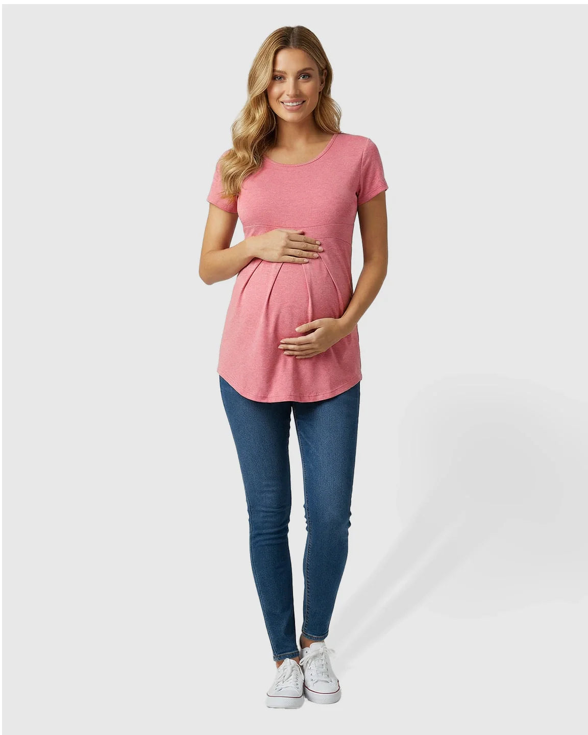 Bump Society – The Comfort Collection: Gathered Empire Waist Elegant Maternity Top