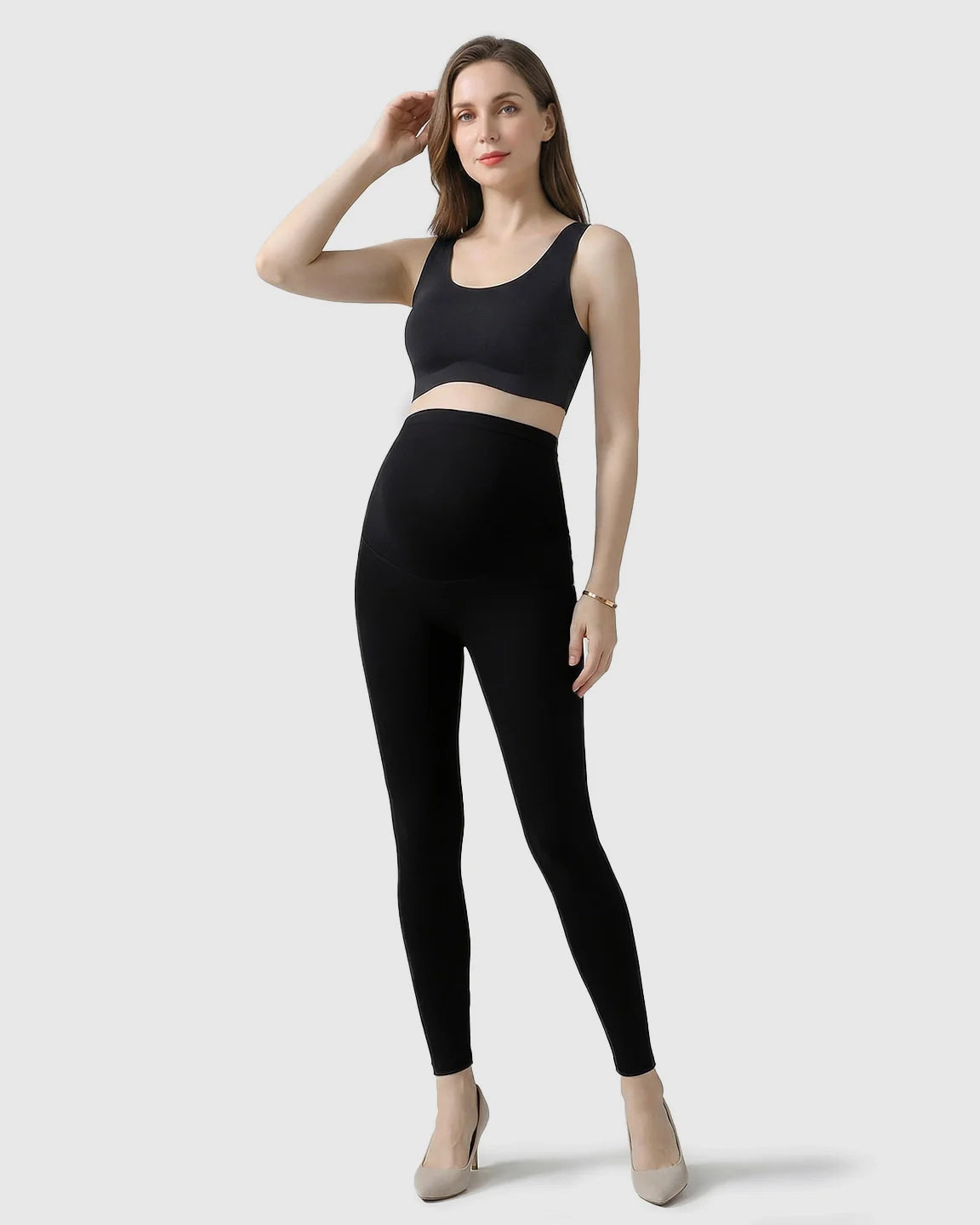 Bump Society – The Support Collection: High-Waist Belly Support Maternity Leggings