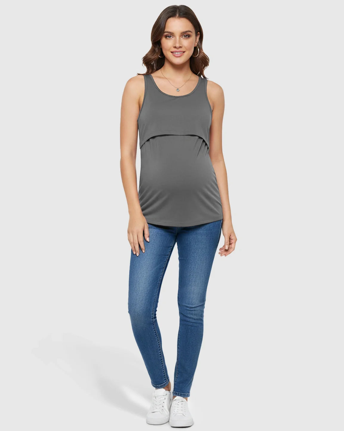 Bump Society – The Nursing Collection: Pull-Up Nursing Access Loose Fit Tank Top