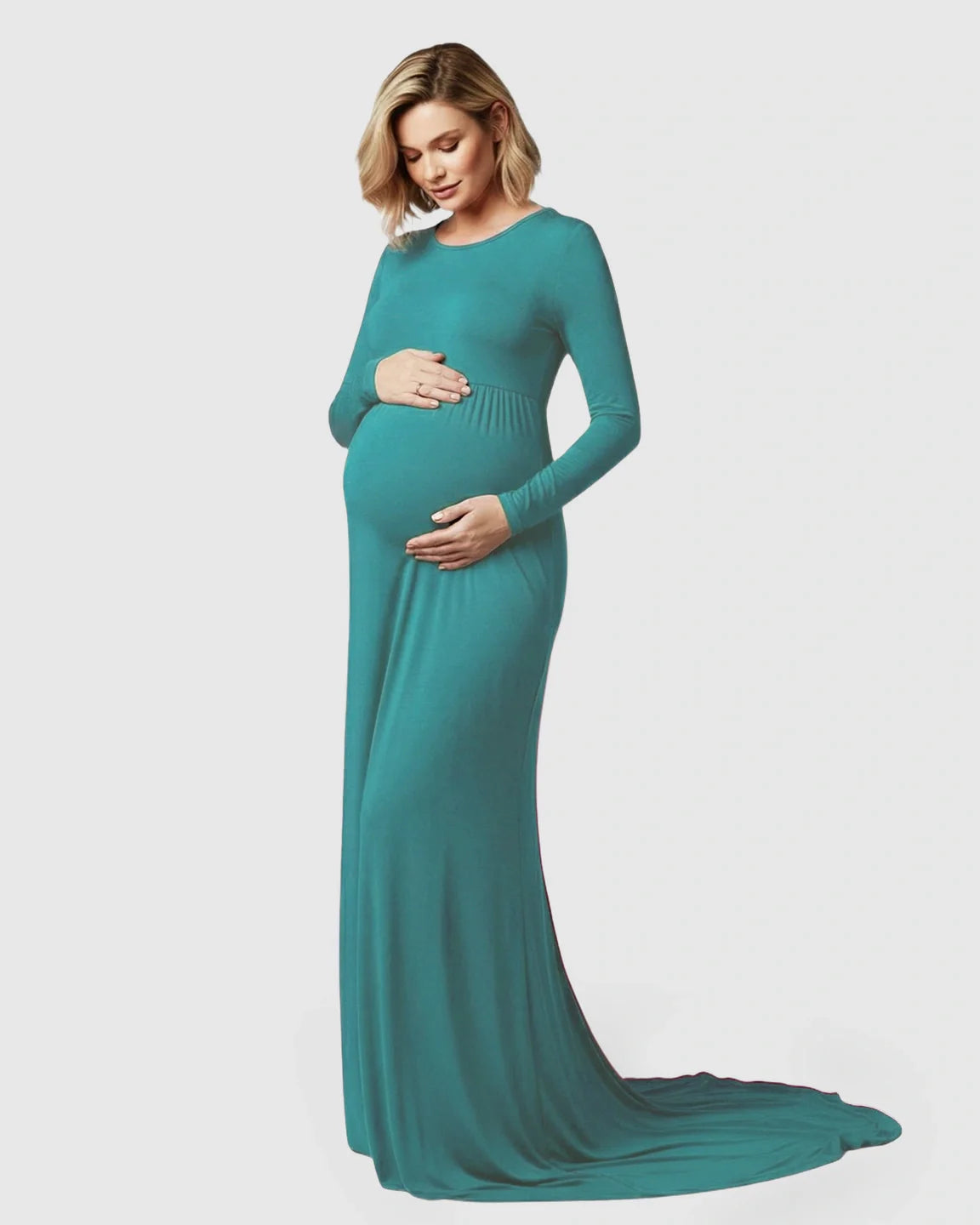 Bump Society – The Comfort Collection: Empire Waist Fitted Maternity Photoshoot Dress