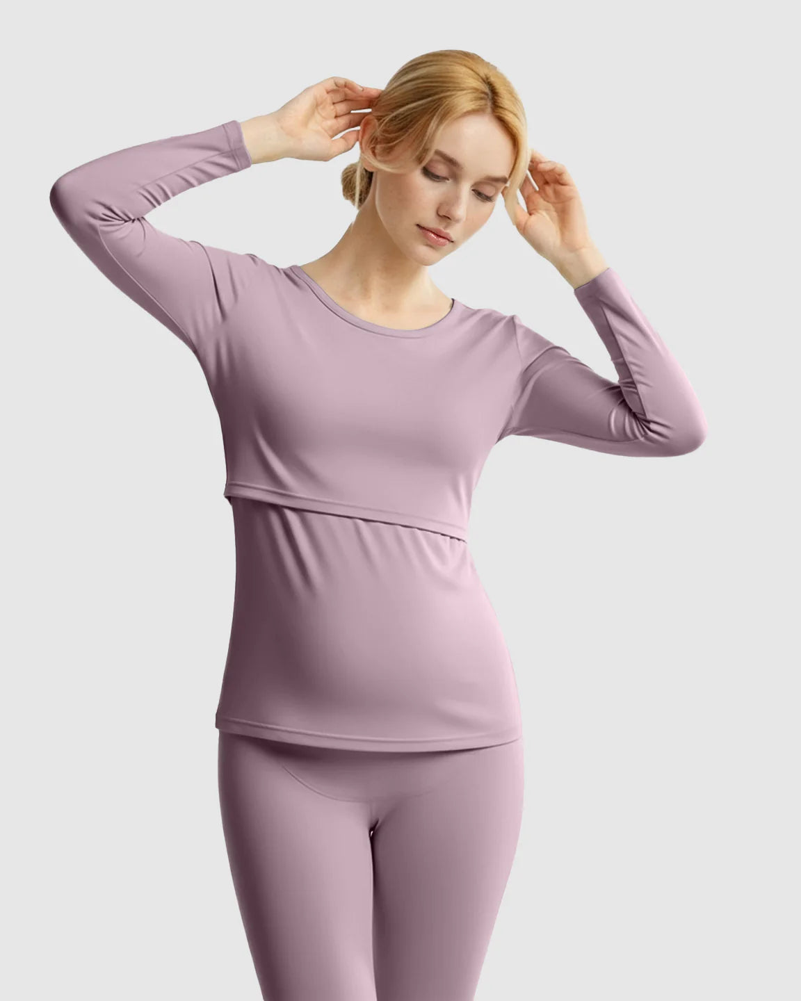 Bump Society – The Nursing Collection: Thick Cotton Nursing Maternity Pajama Set