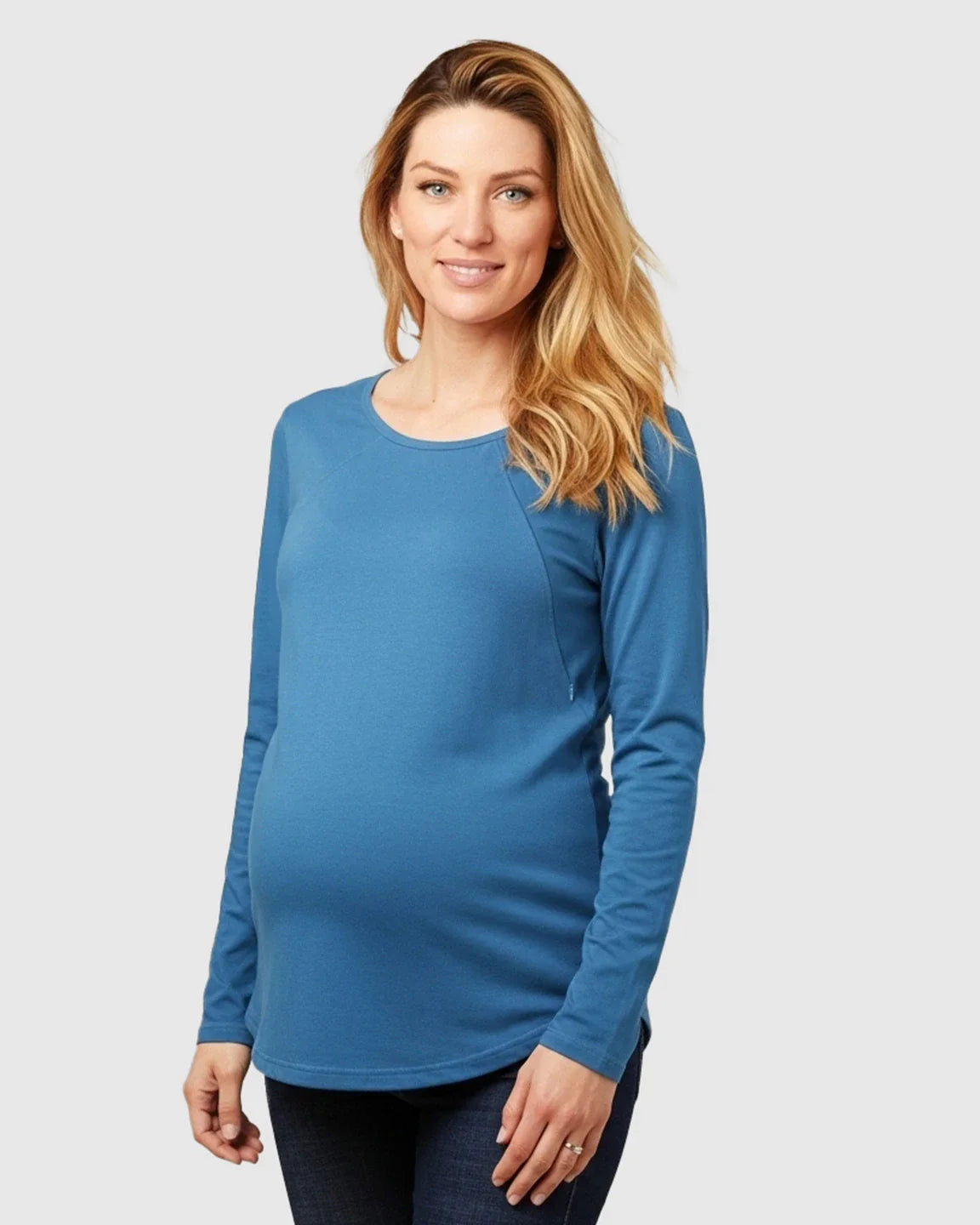 The Nursing Collection: Side-Zip Nursing Access Everyday Maternity Top