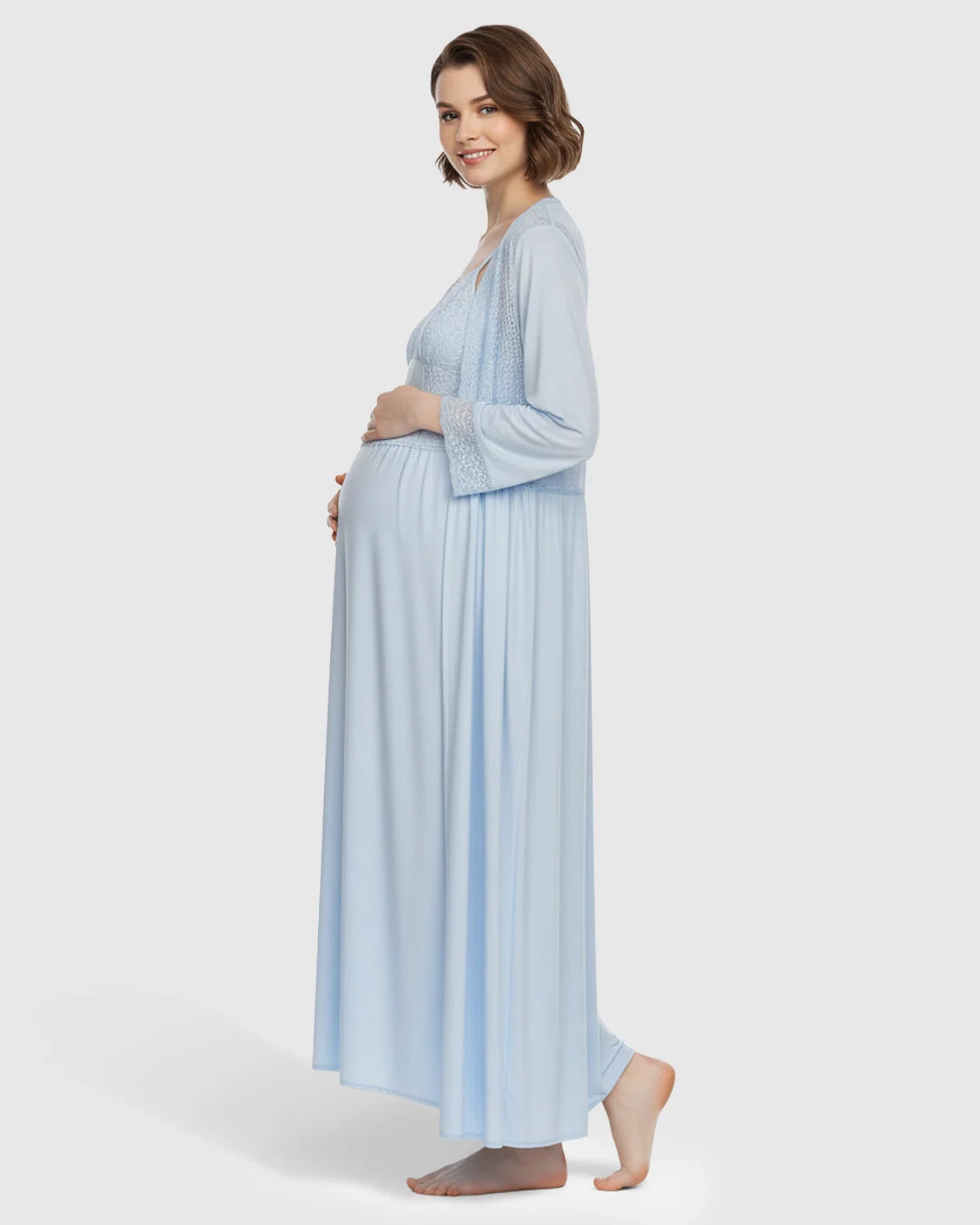 Bump Society – The Comfort Collection: Elegant Lace Loose Fit Maternity Loungewear Set