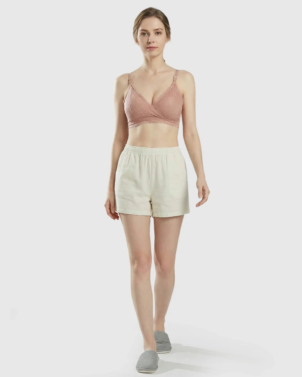 Bump Society – The Nursing Collection: Wire-Free Embroidered Lace Nursing Bra