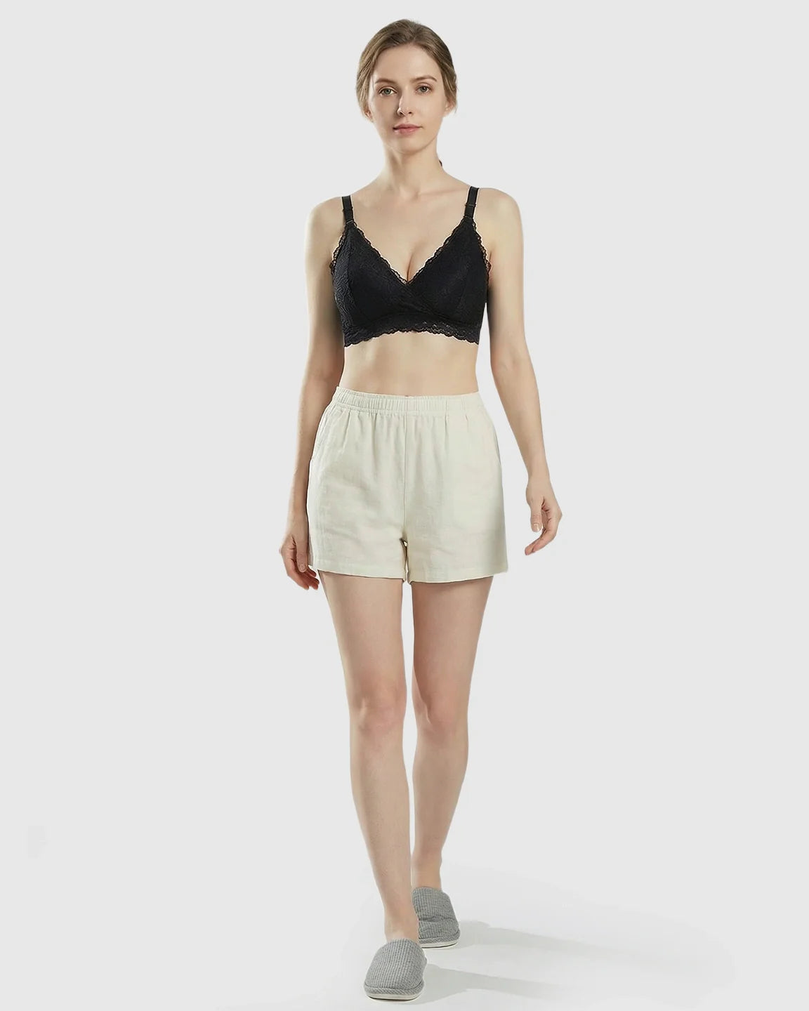 Bump Society – The Nursing Collection: Wire-Free Embroidered Lace Nursing Bra