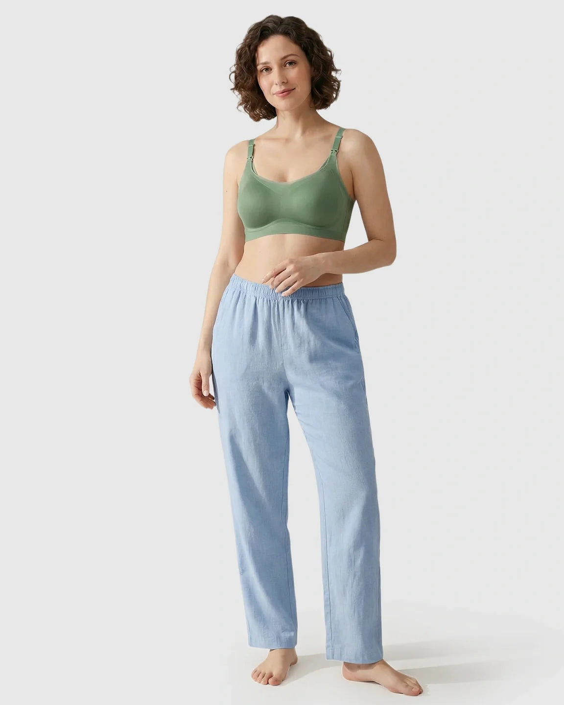 Bump Society – The Nursing Collection: Seamless Ice Silk Ultra-Thin Nursing Bra