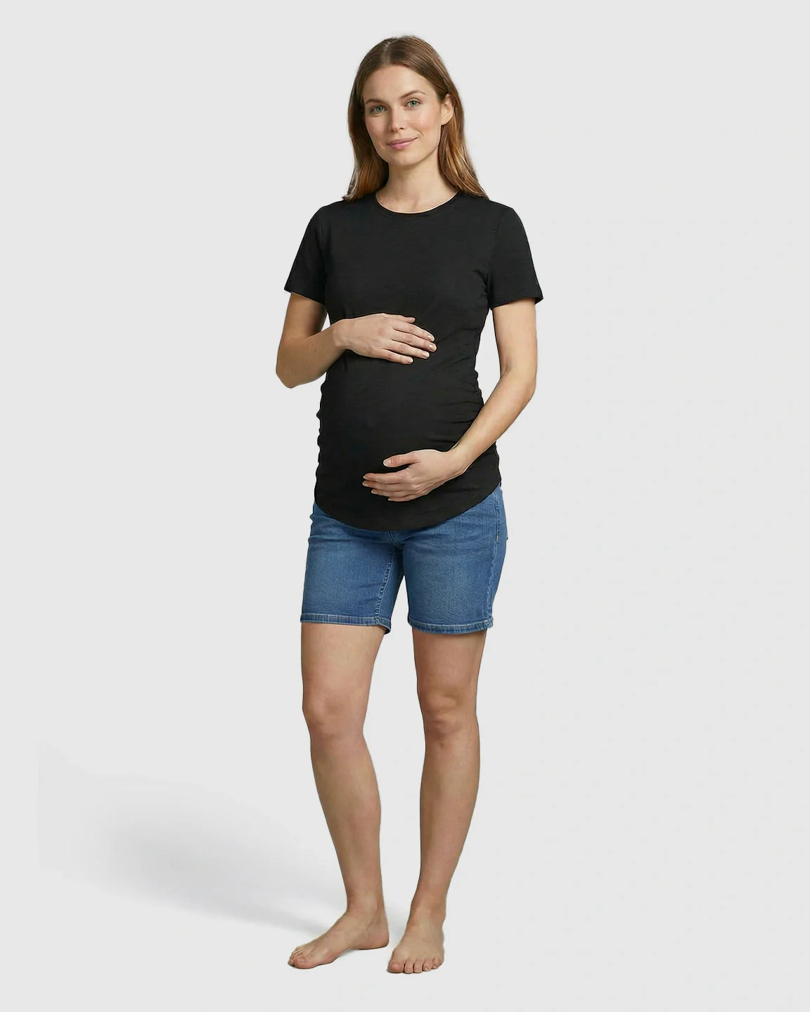 Bump Society – The Comfort Collection: Side Ruched Everyday Maternity T Shirt