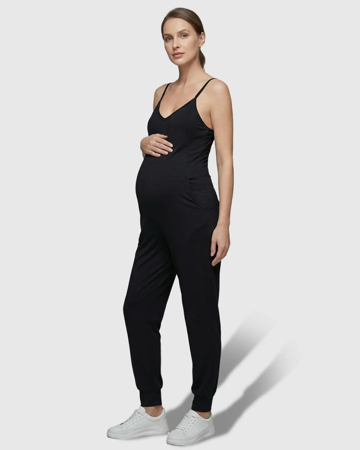 Bump Society – The Comfort Collection: Spaghetti Straps Everyday Maternity Jumpsuit