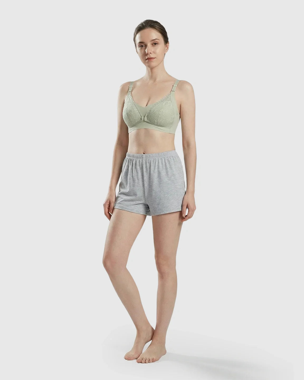 Bump Society – The Nursing Collection: Snap Front Lace-Pattern Nursing Bra