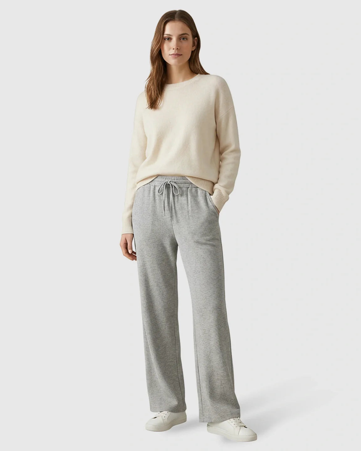 Bump Society – The Comfort Collection: Waffle Knit Wide-Leg Maternity Pants