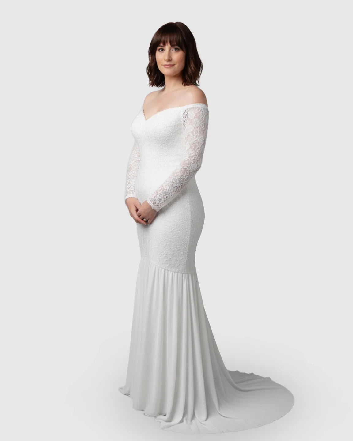 Bump Society – The Comfort Collection: Off Shoulder Wrap Maternity Photoshoot Gown