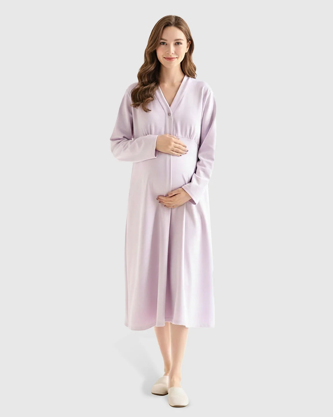 Bump Society – The Nursing Collection: Button Front Babydoll Nursing Dress