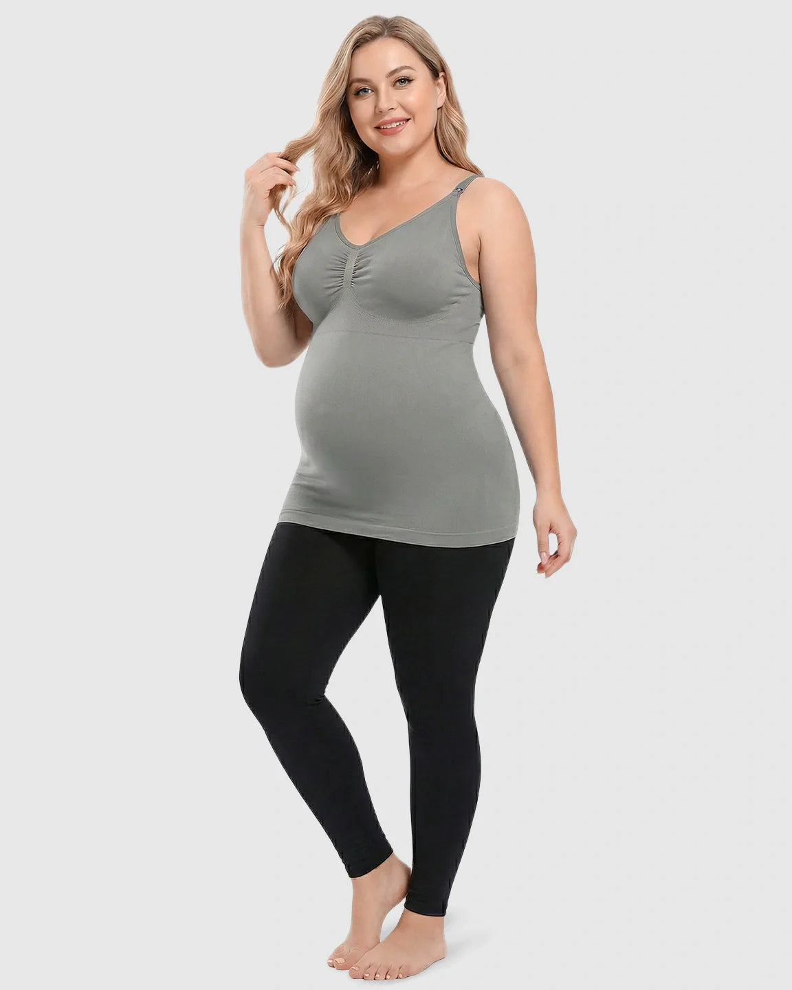 Bump Society – The Nursing Collection: Front-Opening Clasp Camisole-Style Maternity Nursing Top